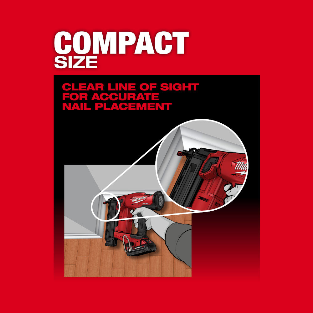 Compact Size: Clear line of sight for accurate nail placement