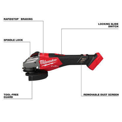 M18 FUEL™ 4-1/2"-6" Braking Grinder, Slide Switch