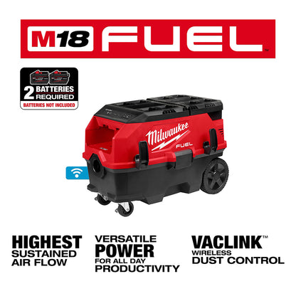 M18 FUEL™ 9 Gallon Dual Battery Dust Extractor w/ PACKOUT™ Compatibility and VACLINK™