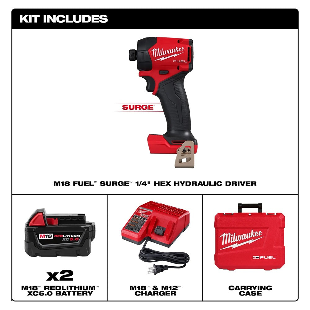 M18 FUEL™ SURGE™ 1/4" Hex Hydraulic Driver Kit