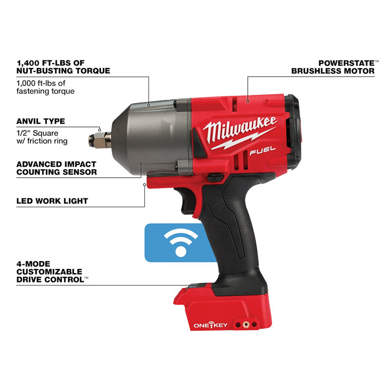 M18 FUEL™ w/ONE-KEY™ High Torque Impact Wrench 1/2 in. Friction Ring