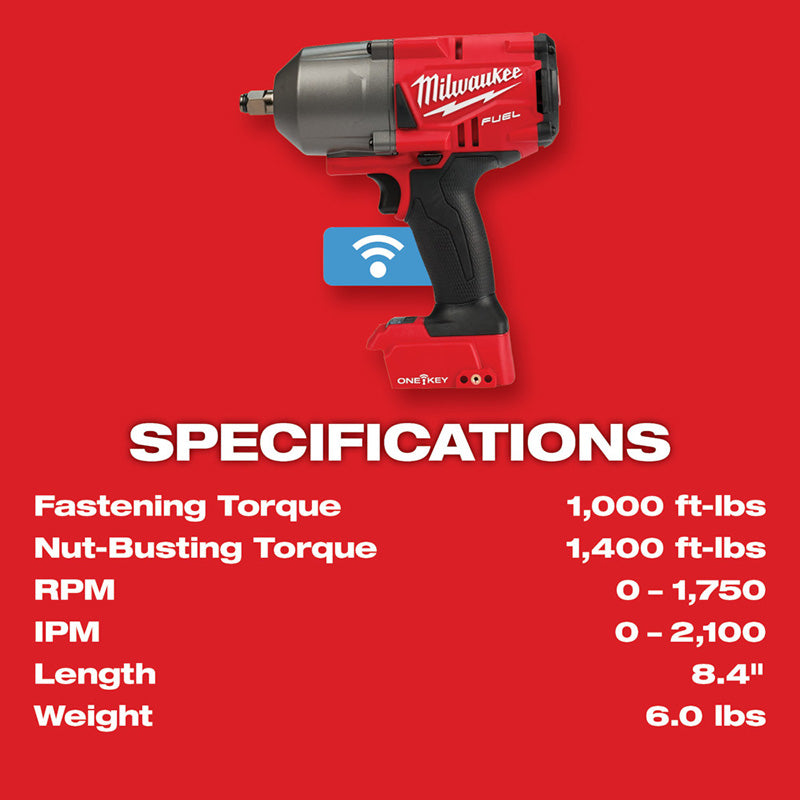 M18 FUEL™ w/ONE-KEY™ High Torque Impact Wrench 1/2 in. Friction Ring
