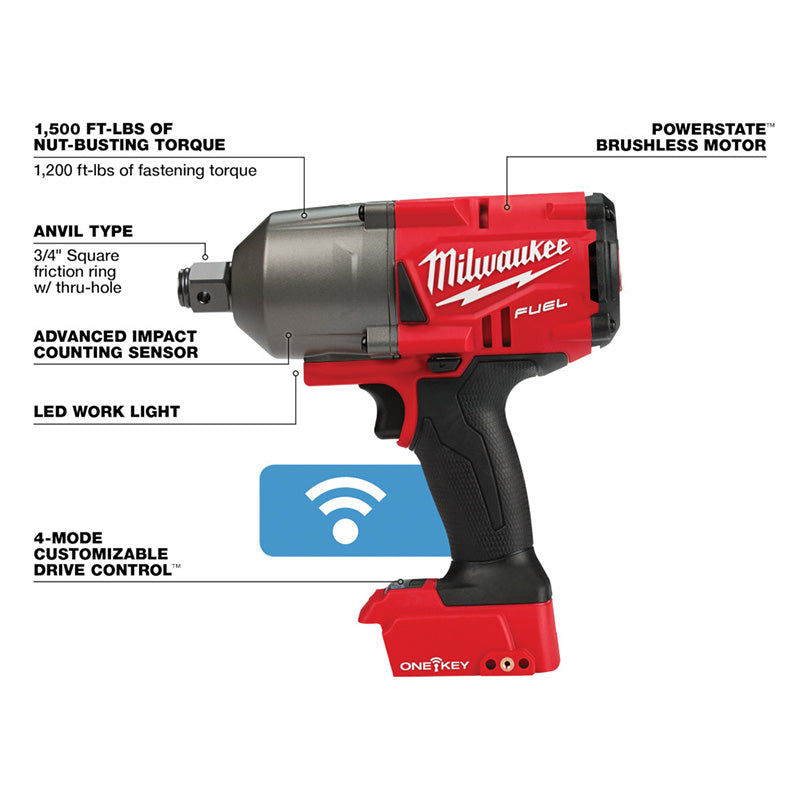 M18 FUEL™ w/ONE-KEY™ High Torque Impact Wrench 3/4 in. Friction Ring