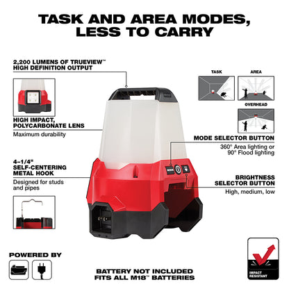 M18™ RADIUS™ Compact Site Light with Flood Mode