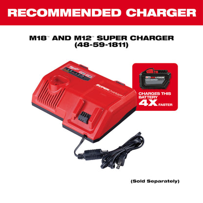 Recommended Charger: M18 and M12 Super Charger (48-59-1811)
