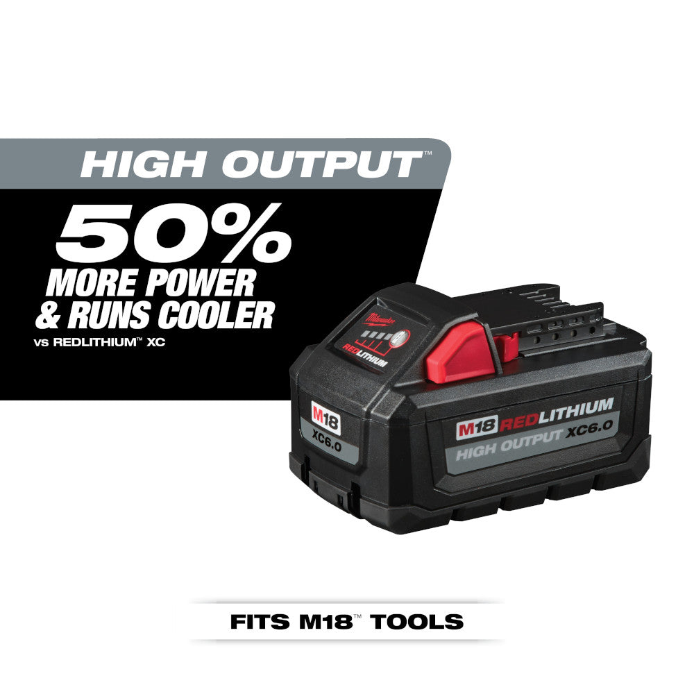 M18™ REDLITHIUM™ HIGH OUTPUT™ XC 6.0Ah Battery Pack