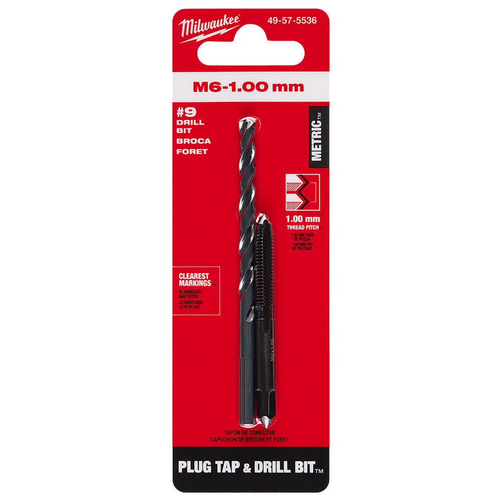 M6-1.00 mm Straight Flute Plug Tap & #9 Drill Bit