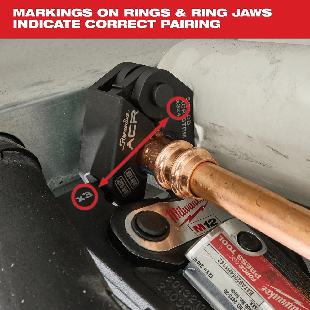 Milwaukee 3/4 Inch Streamline ACR Pivoting Press Ring