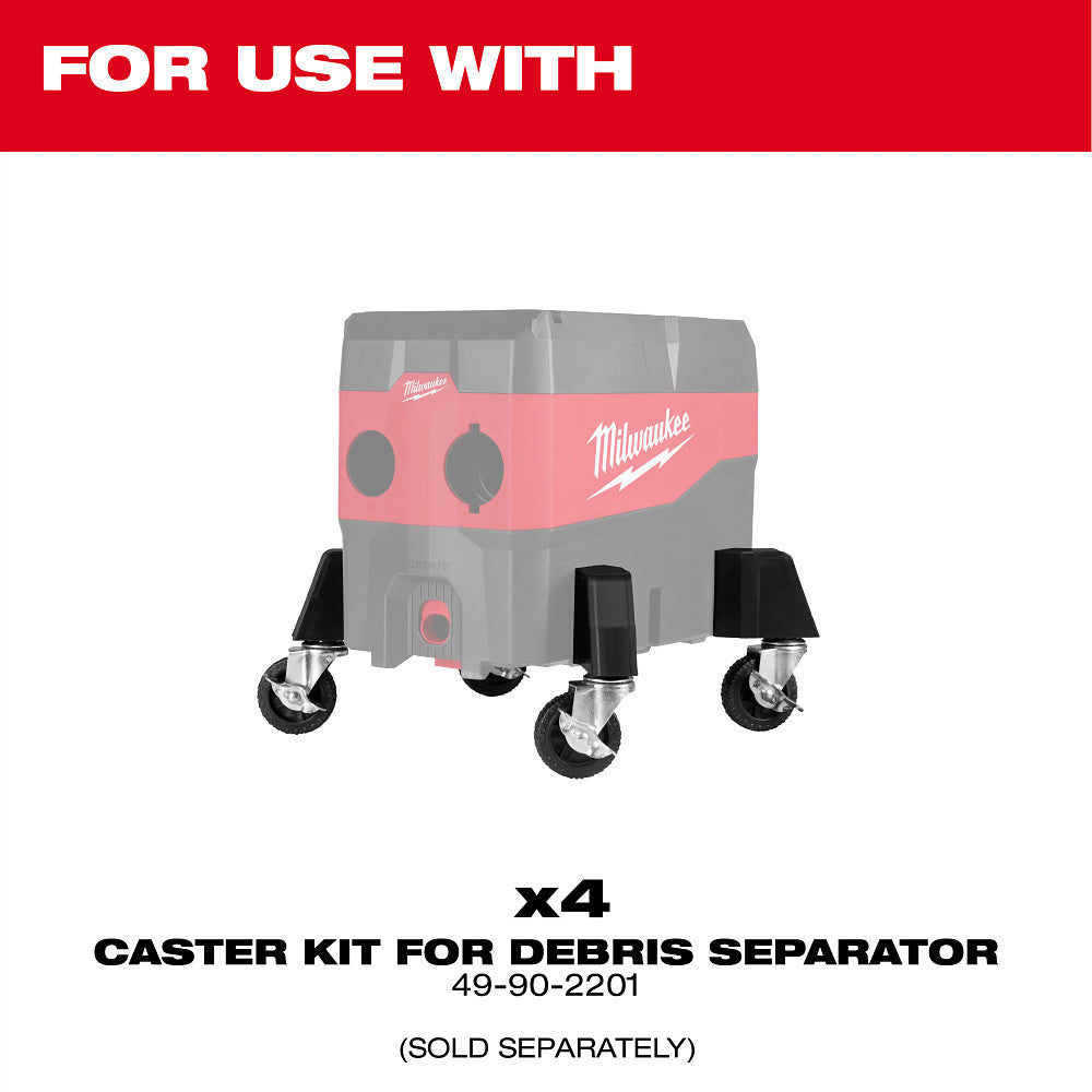 For use with x4 caster kit for debris separator #49-90-2201 (Sold Separately)