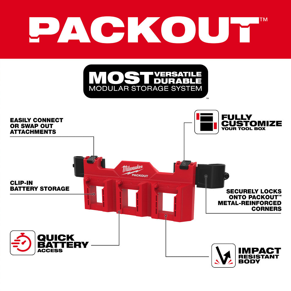 PACKOUT™ Tool Box M18™ Battery Rack Attachment specs