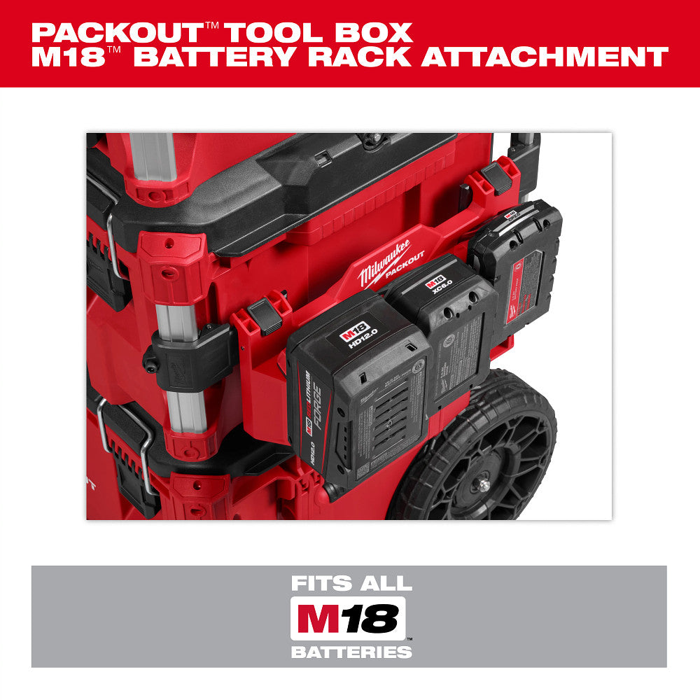 PACKOUT™ Tool Box M18™ Battery Rack Attachment - Fits all M18 Batteries