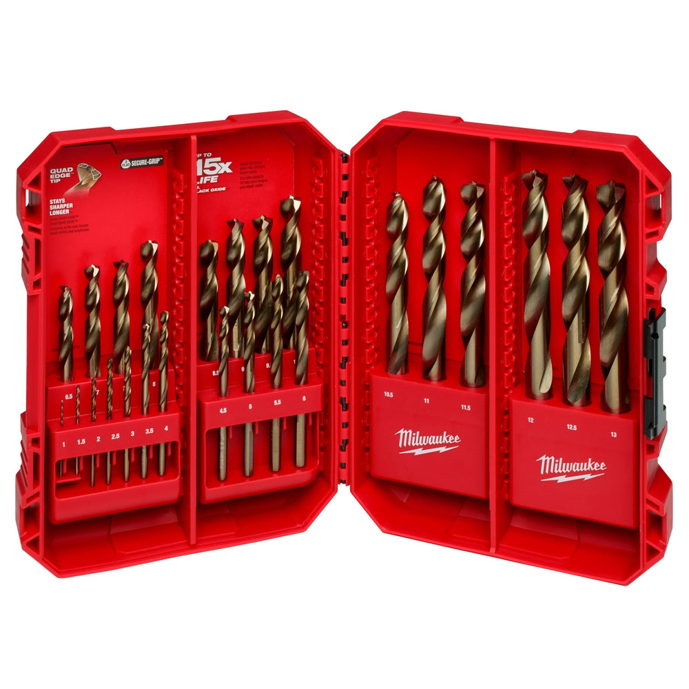 RED HELIX™ Cobalt Metric Drill Bit Set – 25PC
