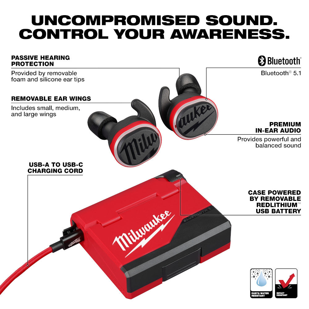 REDLITHIUM™ USB Bluetooth® Jobsite Ear Buds