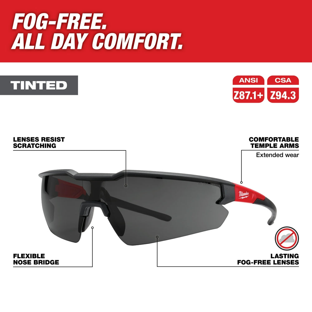 Safety Glasses - Tinted Fog-Free Lenses