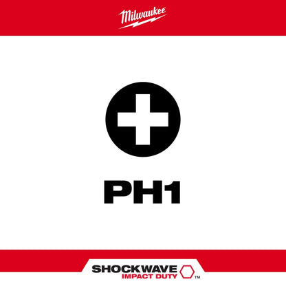 SHOCKWAVE™ 1" Impact Duty Phillips #1 Insert Bits (2 PK)