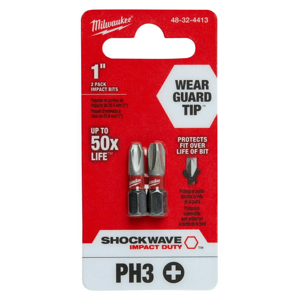 SHOCKWAVE™ 1" Impact Duty Phillips #3 Insert Bits (2 PK)