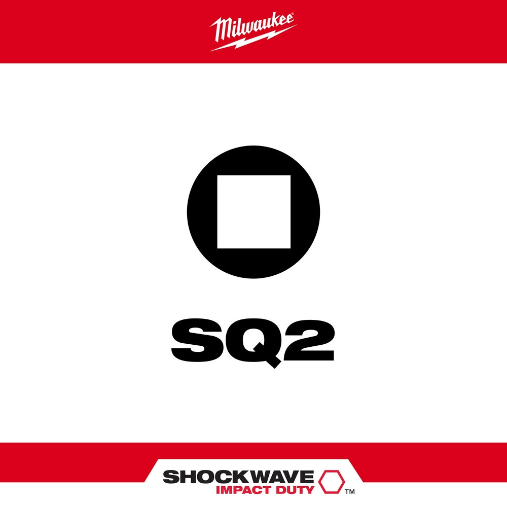 SHOCKWAVE™ 1" Impact Duty Square Recess #2 Insert Bits (5 PK)
