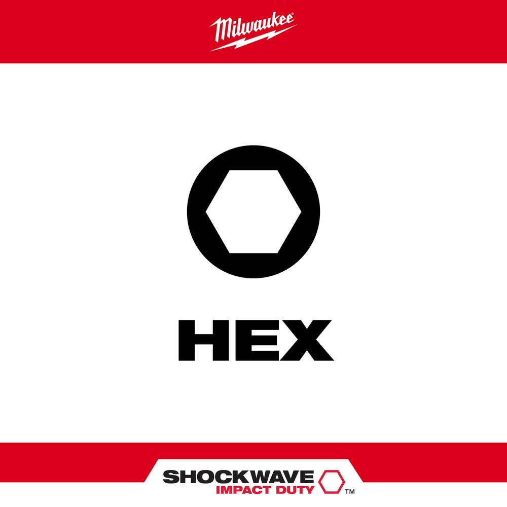 SHOCKWAVE™ 1" METRIC HEX Impact Duty Bit Set 8pc