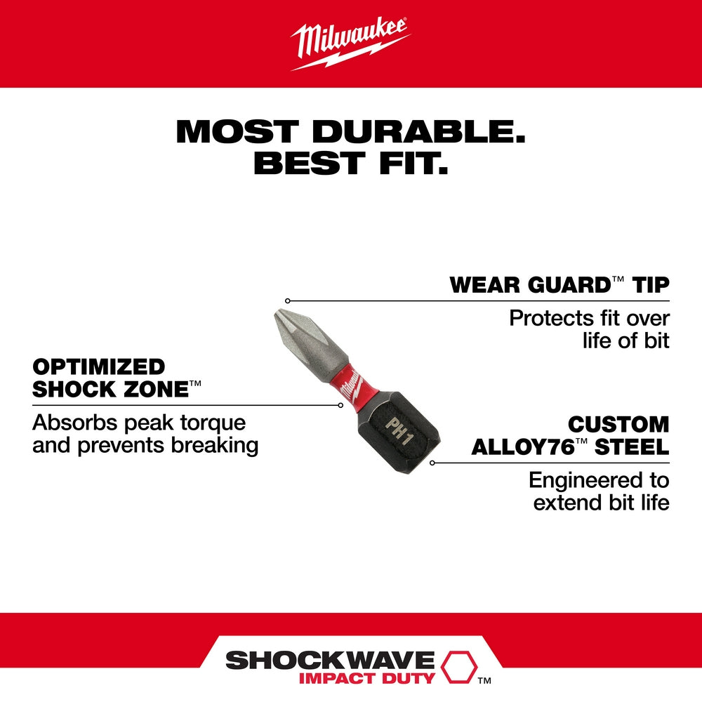 SHOCKWAVE™ 1" METRIC HEX Impact Duty Bit Set 8pc