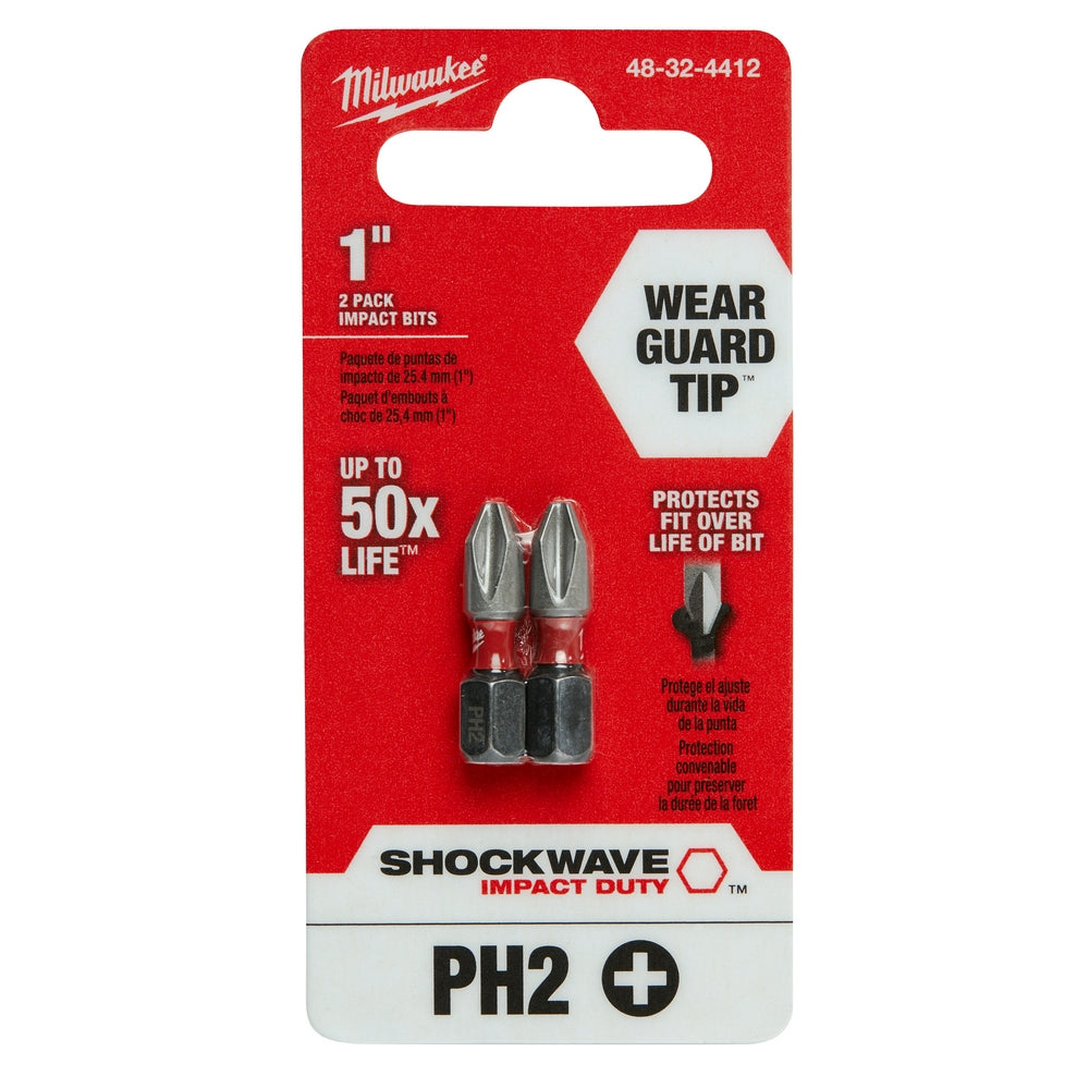 SHOCKWAVE™ 1" Phillips #2 Insert Bits