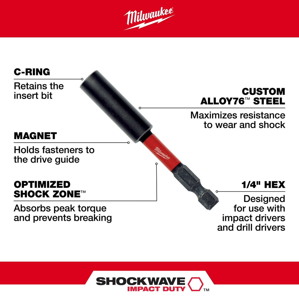 SHOCKWAVE™ 12" Impact Duty Magnetic Bit Holder
