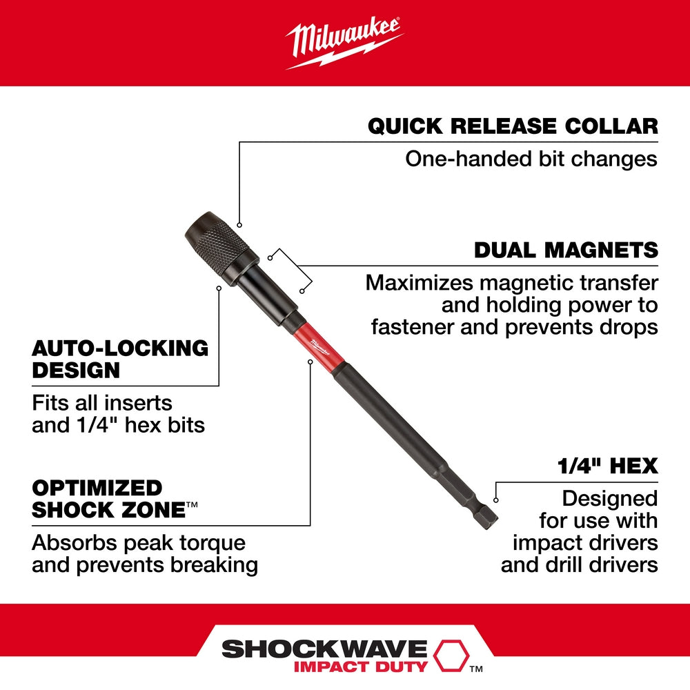 SHOCKWAVE™ 2-7/8" Impact Duty Locking Bit Holder