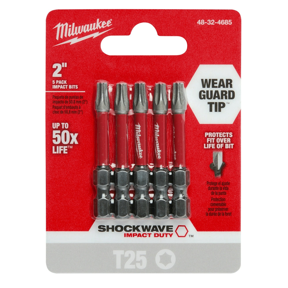 SHOCKWAVE™ 2" Impact Duty TORX® T25 Power Bits (5 PK)
