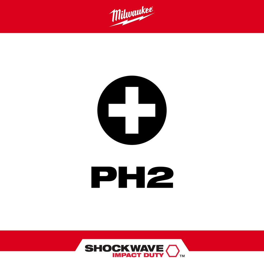 SHOCKWAVE™ 6” Impact Duty Phillips #2 Power Bit