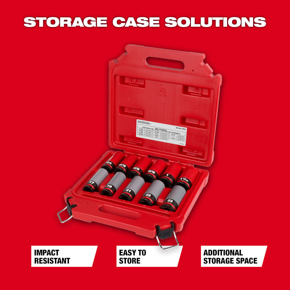 SHOCKWAVE™ Impact Duty 1/2 Drive SAE & Metric 11PC Lug Nut Wheel Socket Set