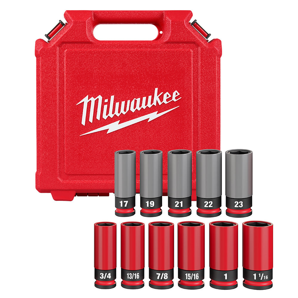 SHOCKWAVE™ Impact Duty 1/2 Drive SAE & Metric 11PC Lug Nut Wheel Socket Set