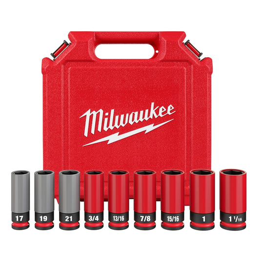 SHOCKWAVE™ Impact Duty 1/2 Drive SAE & Metric 9PC Lug Nut Wheel Socket Set
