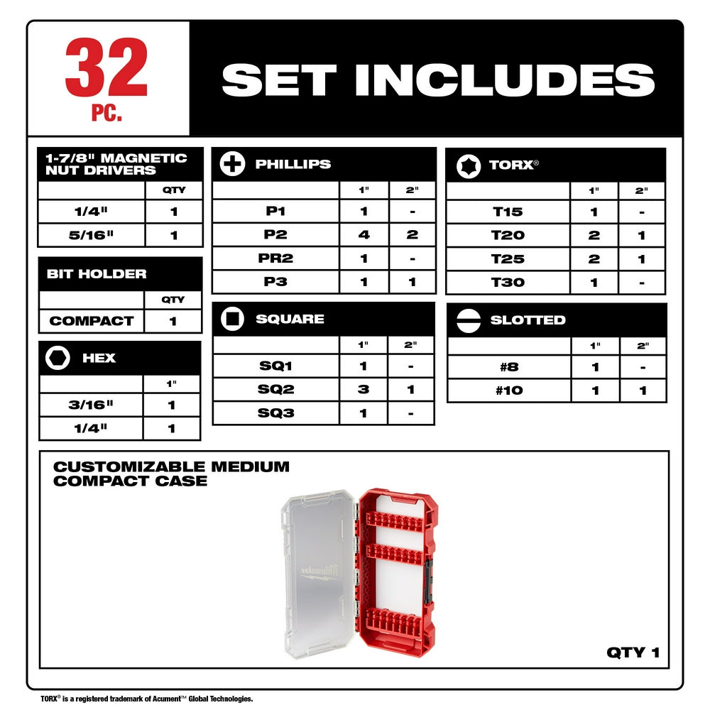 SHOCKWAVE™ Impact Duty Driver Bit Set - 32PC
