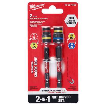 SHOCKWAVE™ Impact Duty QUIK-CLEAR™ 2-in-1 Magnetic Nut Driver Set 2PC