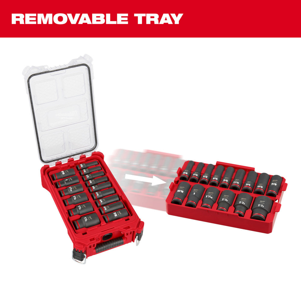 SHOCKWAVE™ Impact Duty Socket 1/2” Dr 15PC SAE PACKOUT™ Set