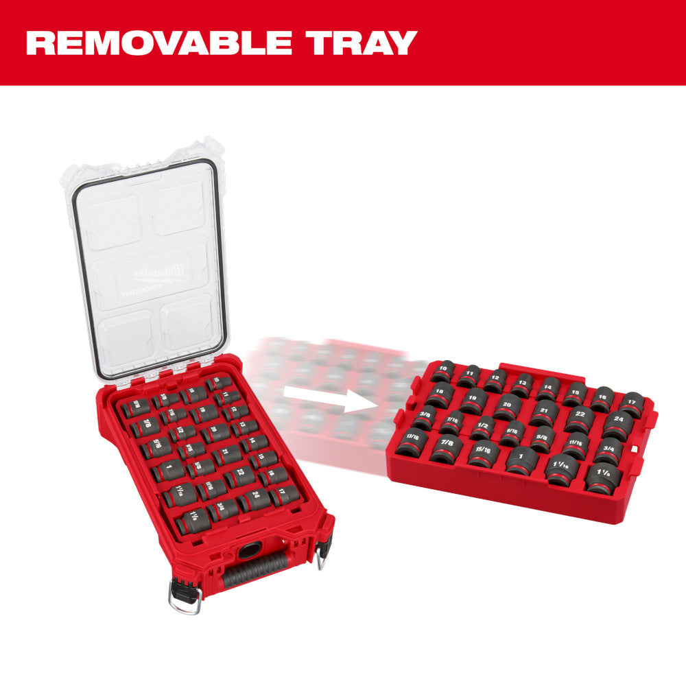 SHOCKWAVE™ Impact Duty Socket 1/2” Dr 27PC MM & SAE PACKOUT™ Set