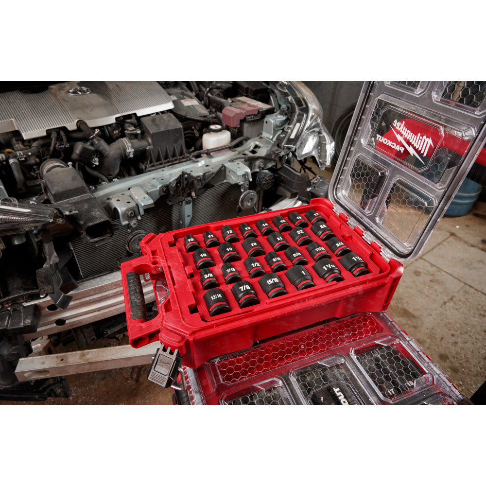 SHOCKWAVE™ Impact Duty Socket 1/2” Dr 27PC MM & SAE PACKOUT™ Set