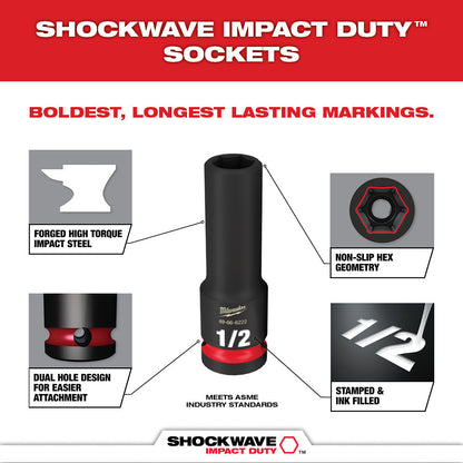 SHOCKWAVE™ Impact Duty Socket 1/2” Dr 31PC PACKOUT™ Set