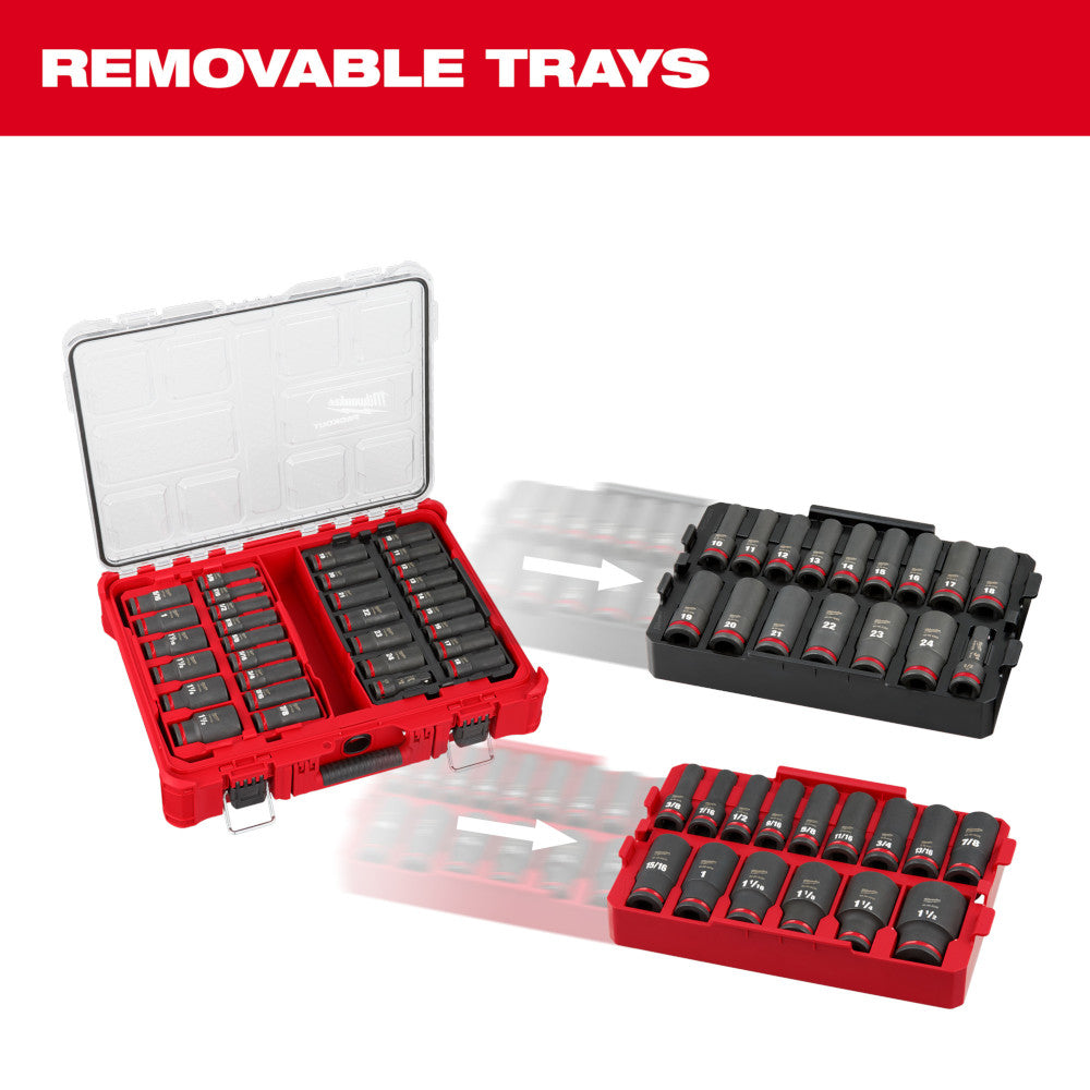 SHOCKWAVE™ Impact Duty Socket 1/2” Dr 31PC PACKOUT™ Set
