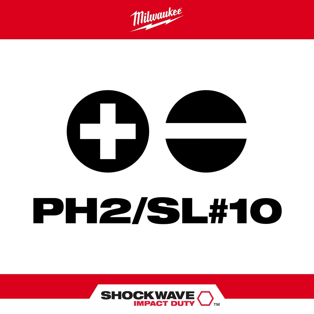 SHOCKWAVE™ PH2/SL #10 Impact Duty Double Ended Bit