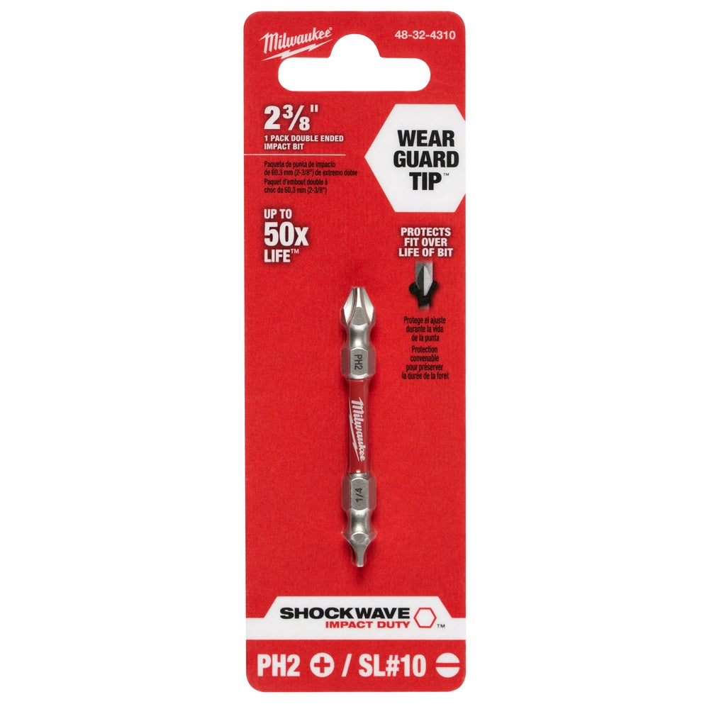 SHOCKWAVE™ PH2/SL #10 Impact Duty Double Ended Bit