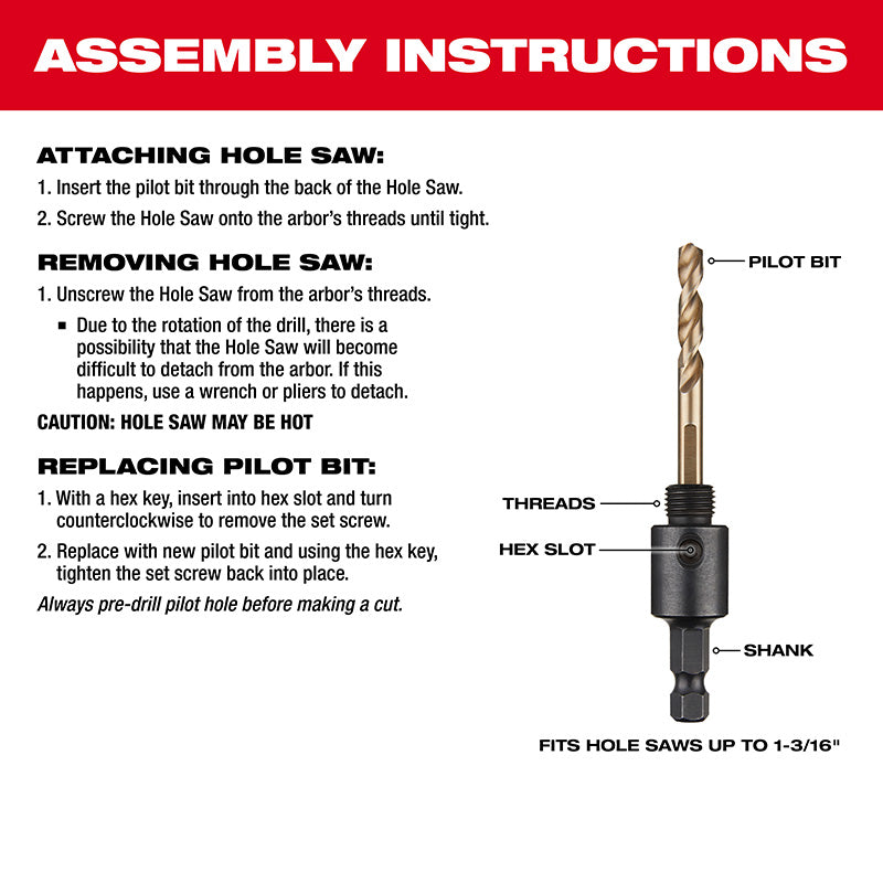 Small Thread Arbor 3/8" Shank