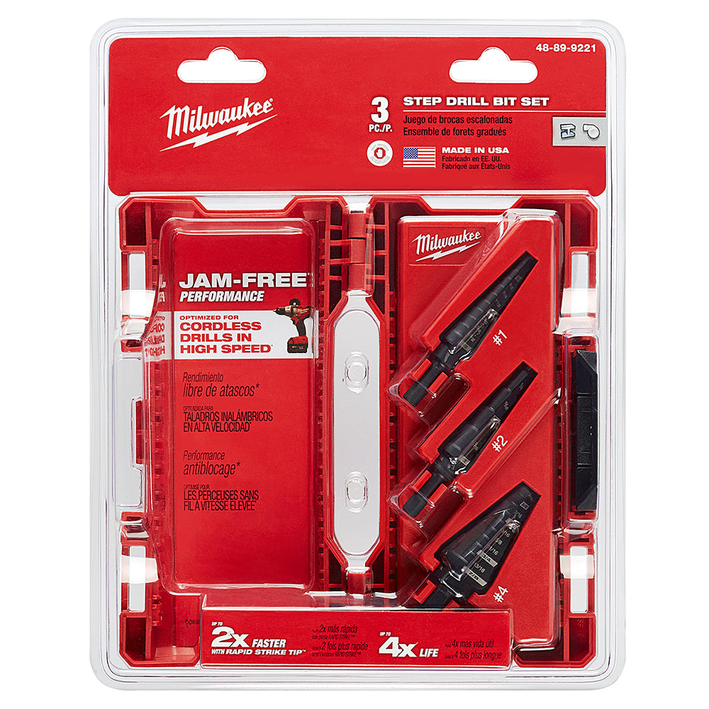 Step Drill Bit Set - 3PC