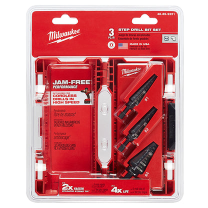 Step Drill Bit Set - 3PC