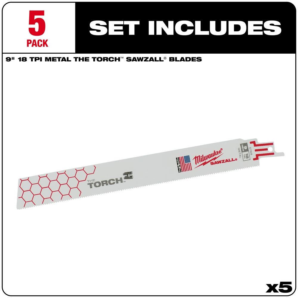 Super Sawzall Torch Blade 18 TPI 9"