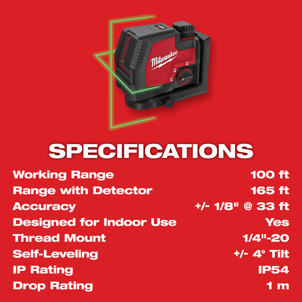 USB Rechargeable Green Cross Line Laser