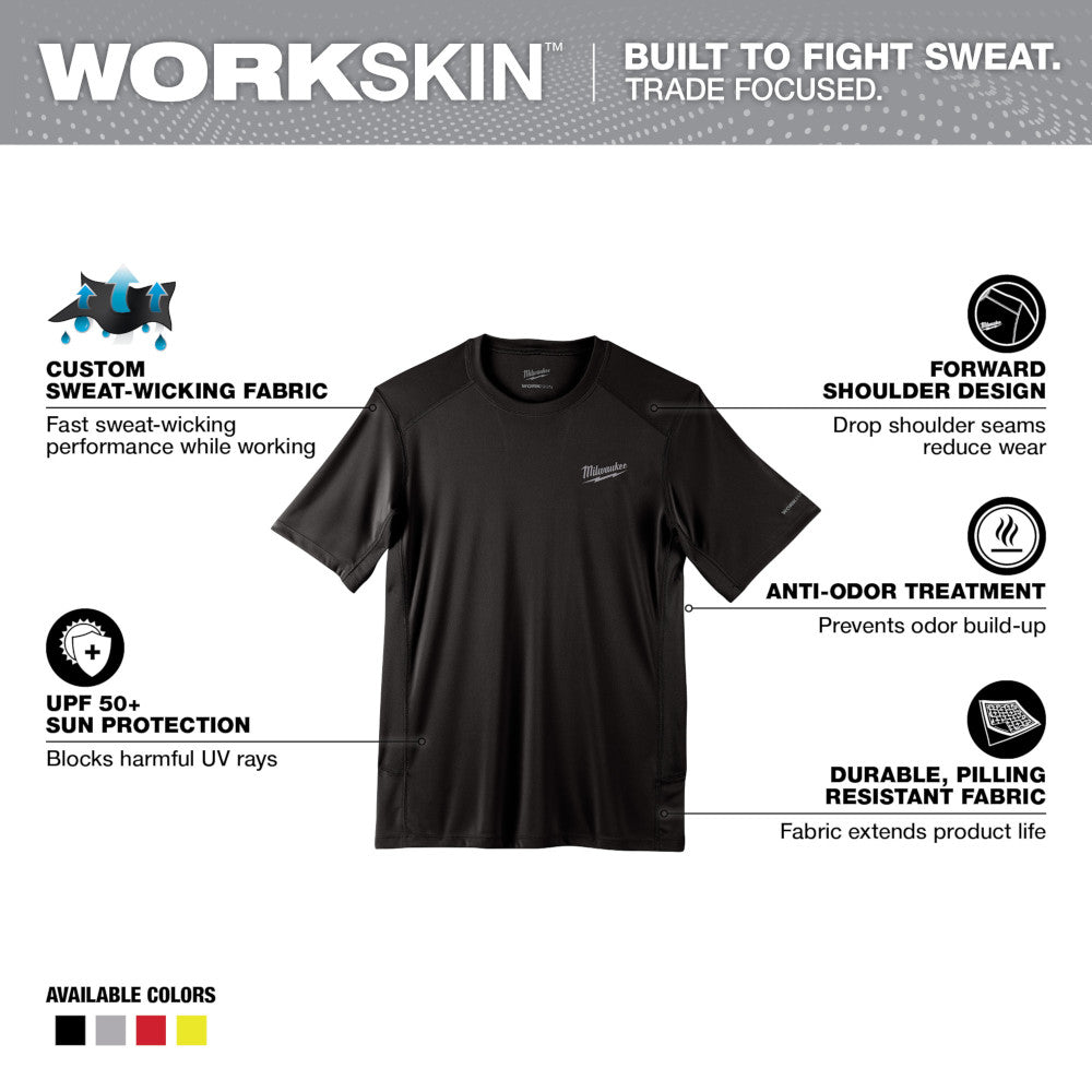 WORKSKIN™ Lightweight Performance Shirt - Short Sleeve - Black 2X
