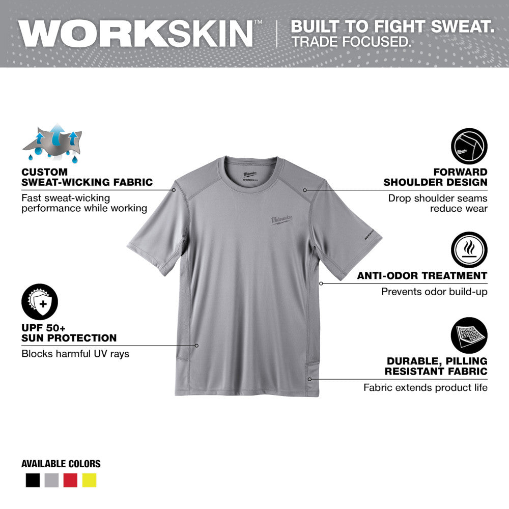 WORKSKIN™ Lightweight Performance Shirt - Short Sleeve - Gray XL