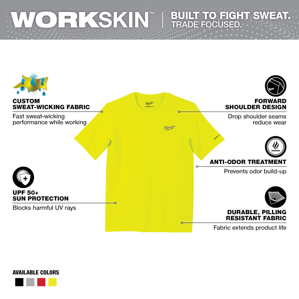 WORKSKIN™ Lightweight Performance Shirt - Short Sleeve - HI Vis L